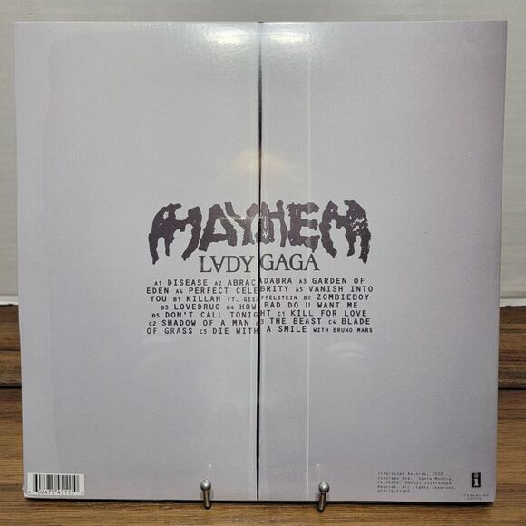 VINYL Lady Gaga: Mayhem - Limited 2 Yellow LP+ Poster+ Alt Cover+ Extra Song NEW - Picture 7 of 8